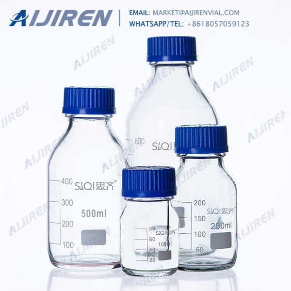 Glass Sample Vialreagent bottle 1000ml with screw cap and pouring ring Mycap